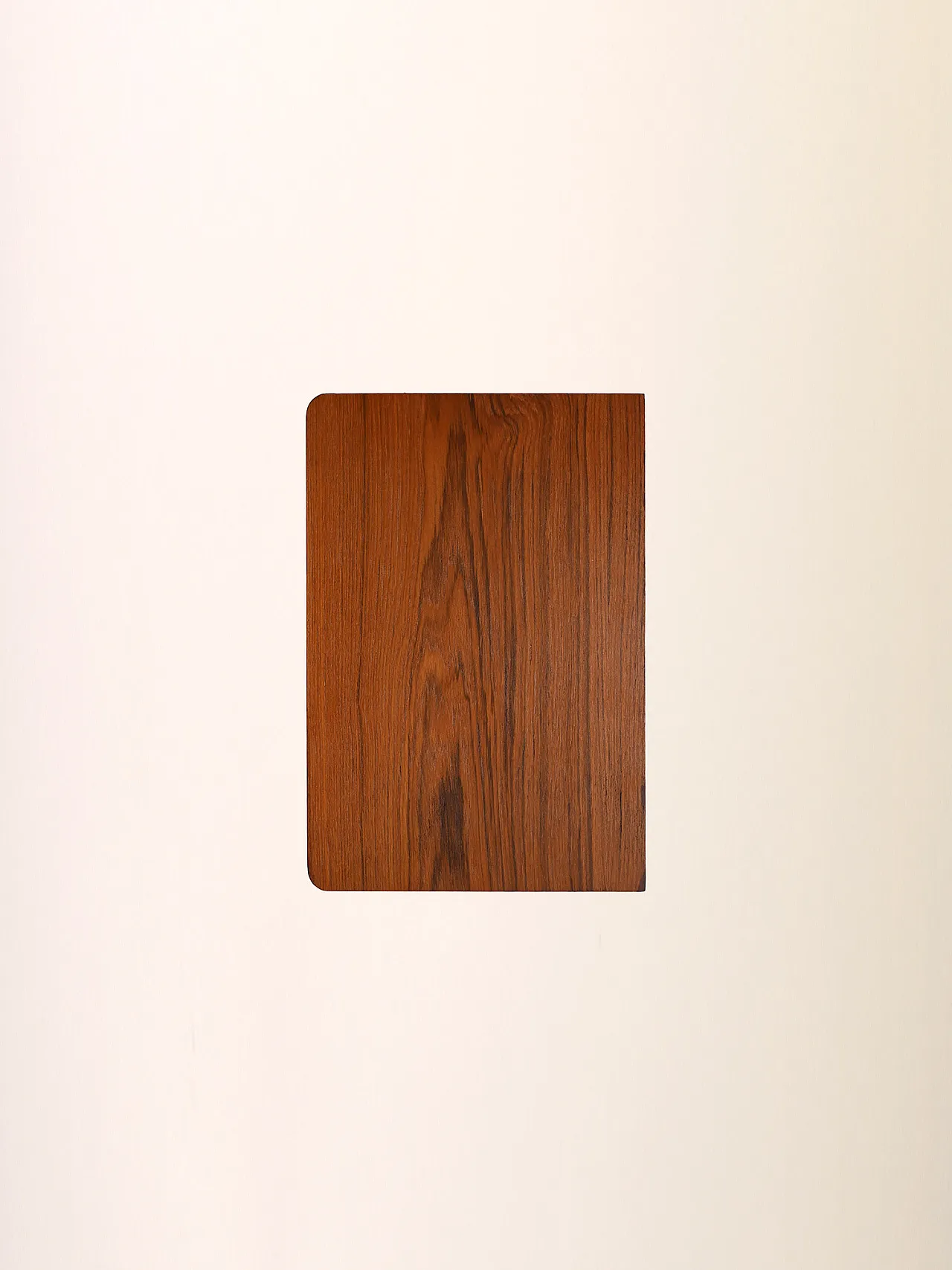 1960s Scandinavian wall bedside table in teak and metal 6