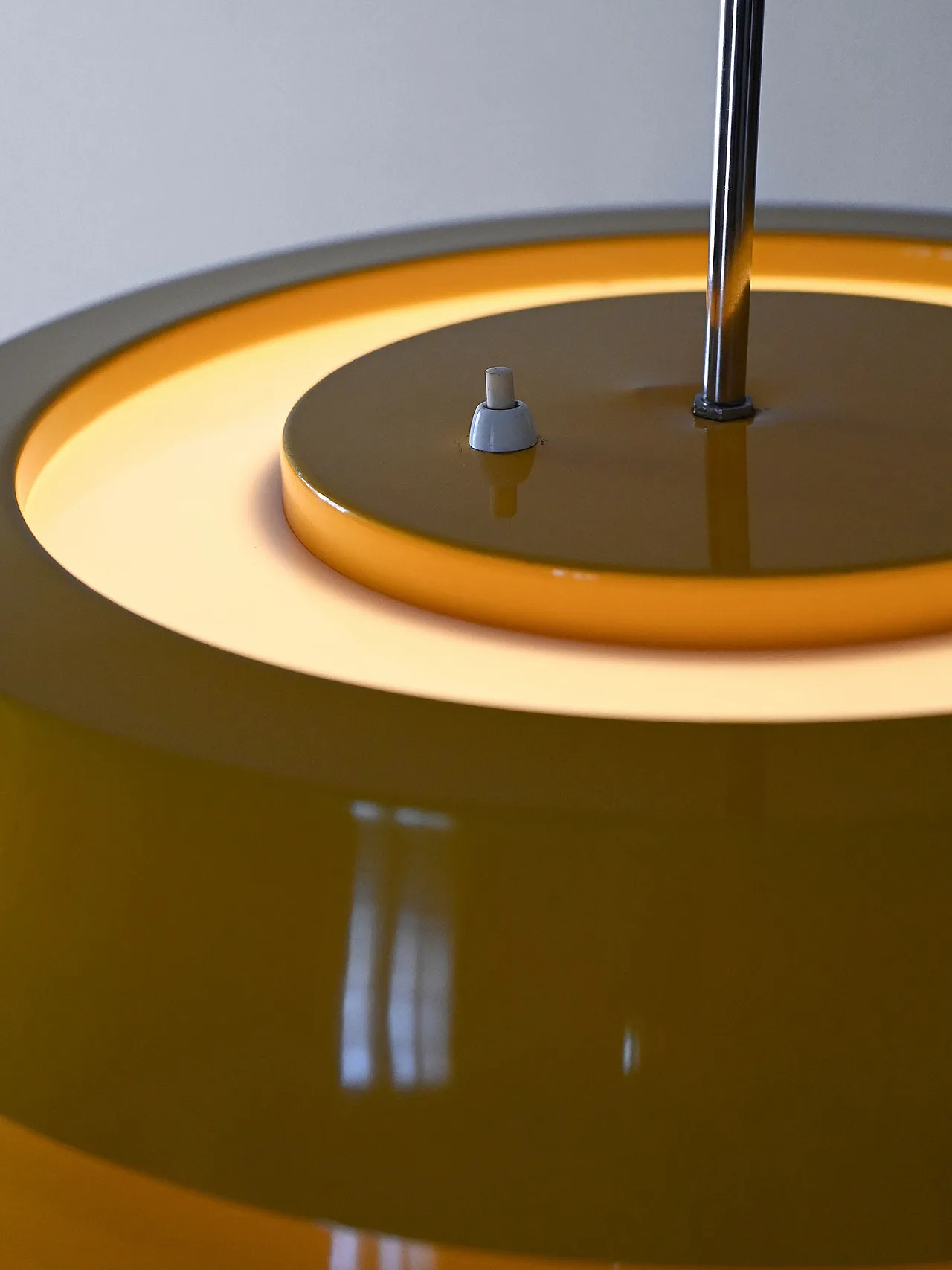 Scandinavian yellow ceiling lamp from the 60s/70s 4