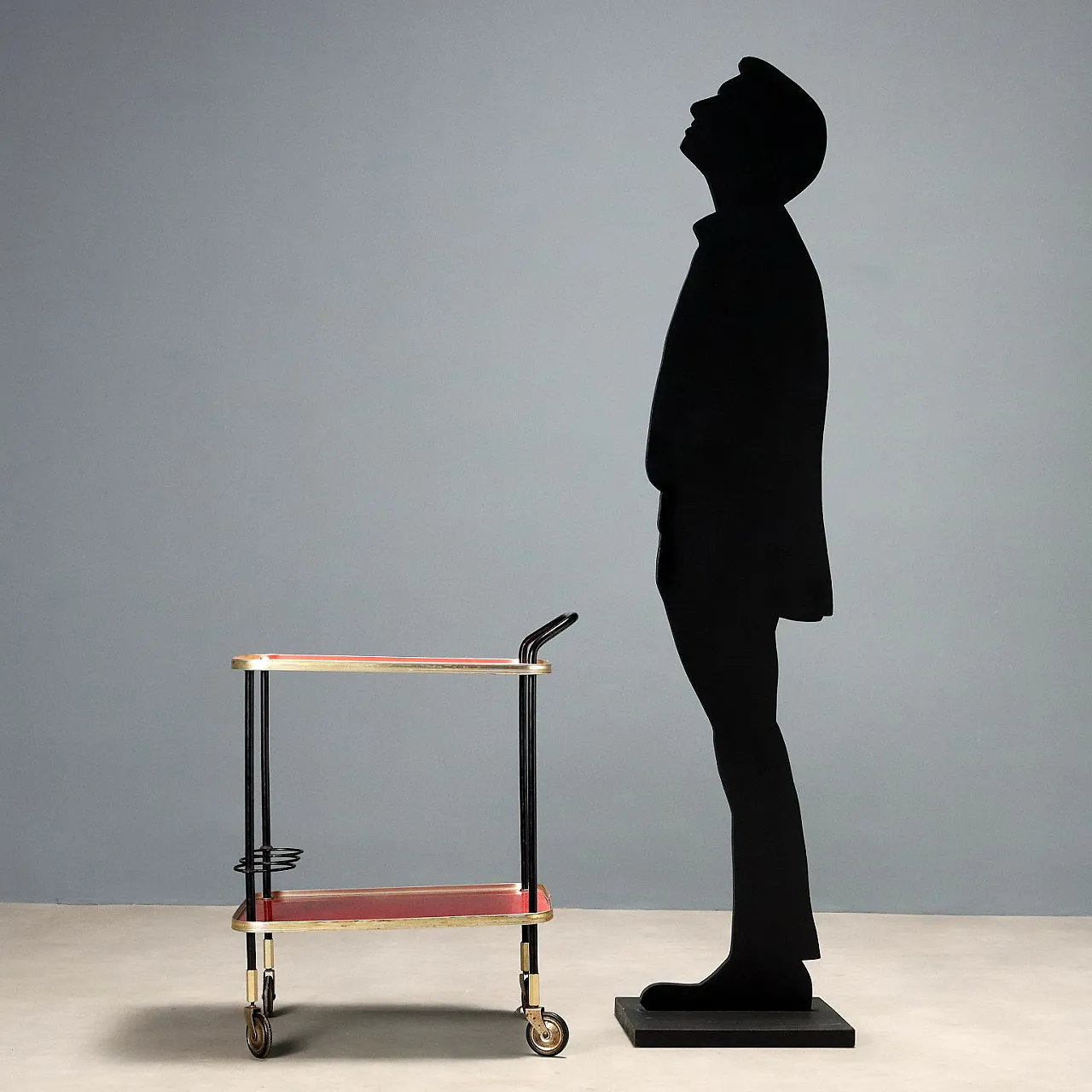 Carrello da cucina in plastica e metallo, anni '60 3