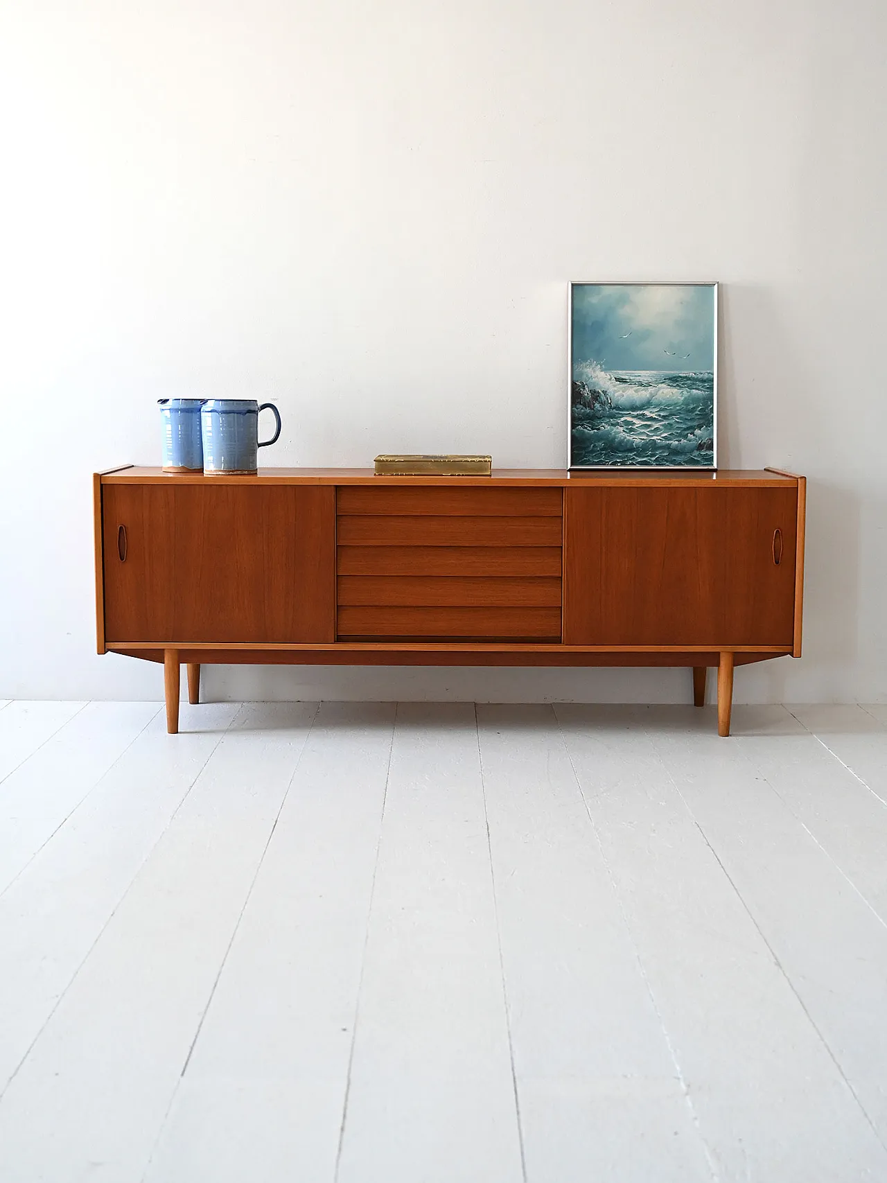 Sideboard “Trio” in teak and oak by Nils Jonsson for Hugo Troeds, ann 1