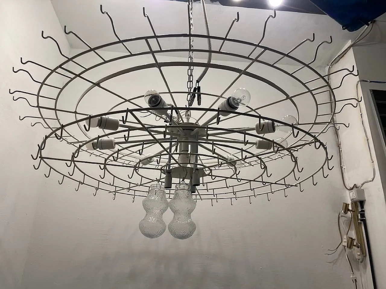 Large Bubble Chandelier in Murano Glass, 1980s 6