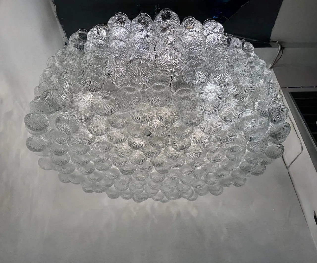 Large Bubble Chandelier in Murano Glass, 1980s 10
