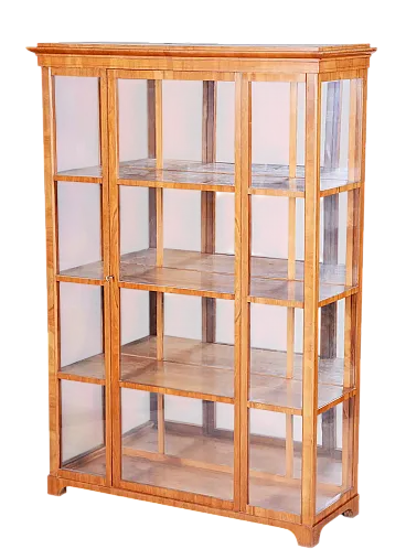 Vetrina Biedermeier Austriaca del XIX Secolo, Noce Restaurato, 18