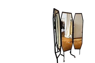 Specchio da toeletta trittico moderno Mid-Century, italiano, anni '70