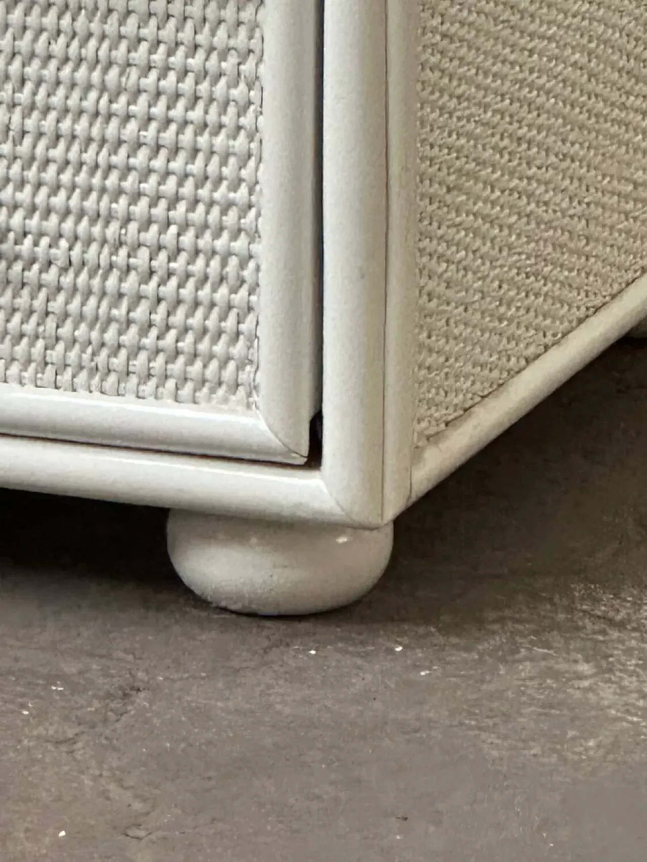 White rattan chest of drawers, 20th century 7