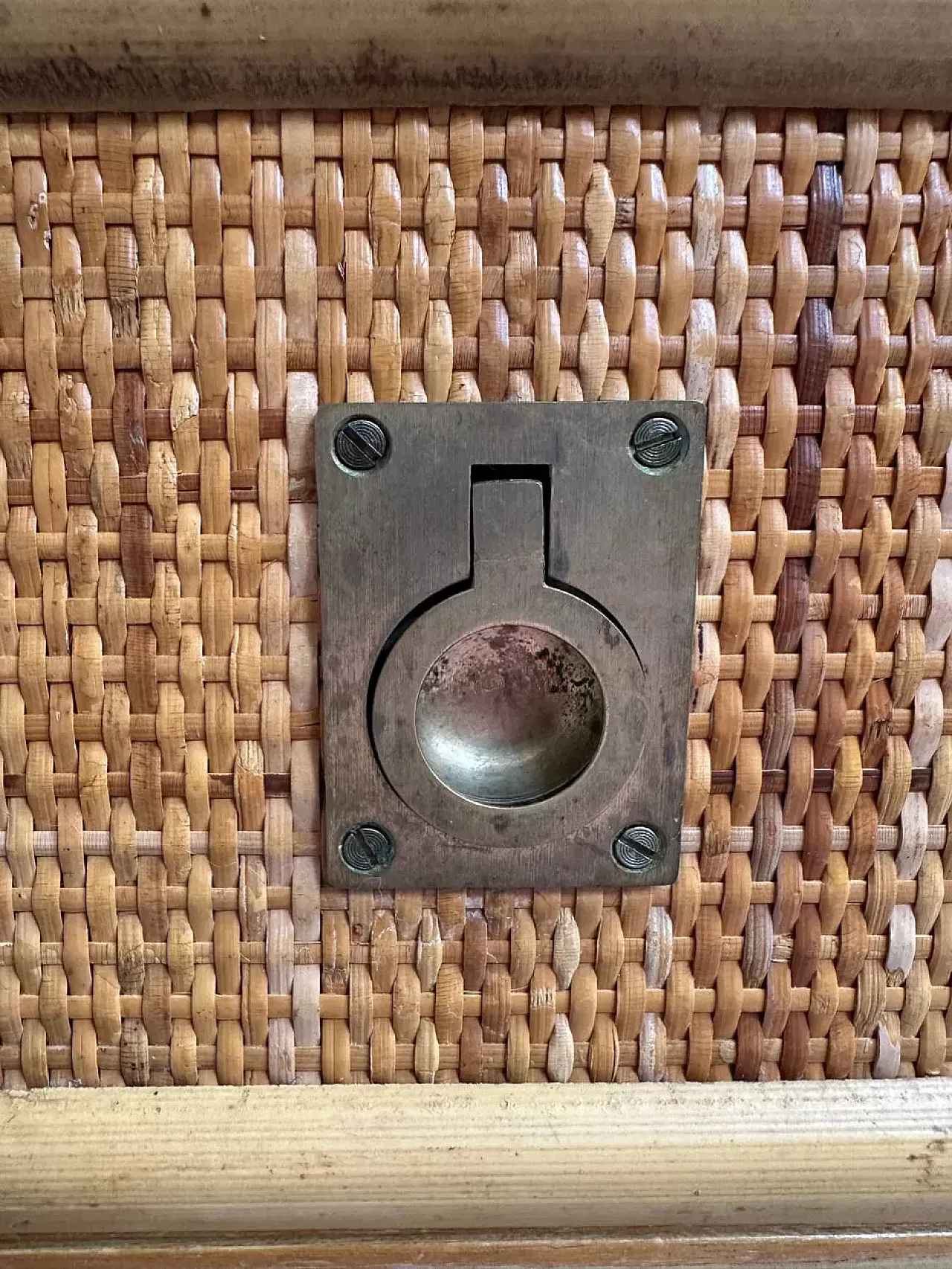 Dal Vera bamboo and rattan chest of drawers, 1970s 9