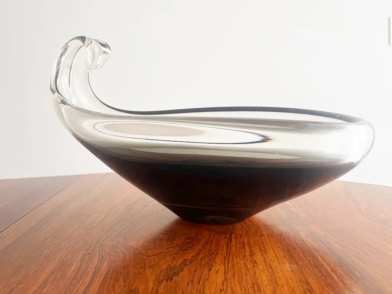 Gray Murano glass pocket emptier bowl, 1960s 2