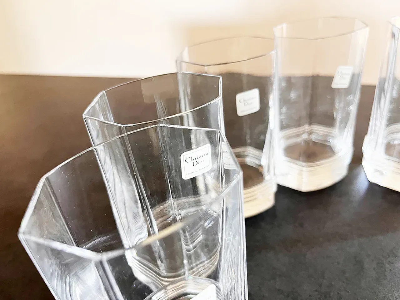 6 Bicchieri da longdrink in cristallo di Christian Dior, anni '80 3