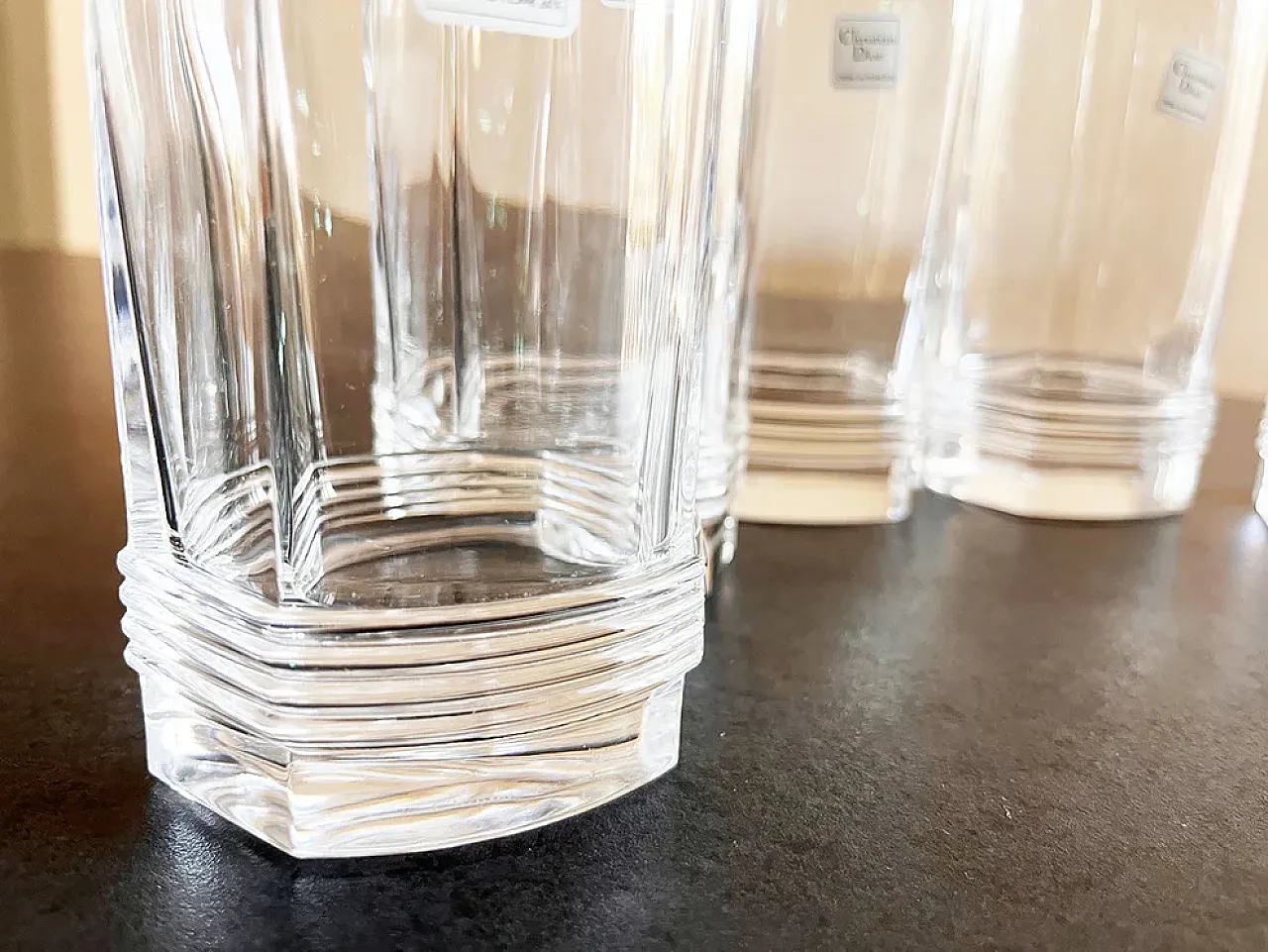 6 Bicchieri da longdrink in cristallo di Christian Dior, anni '80 5