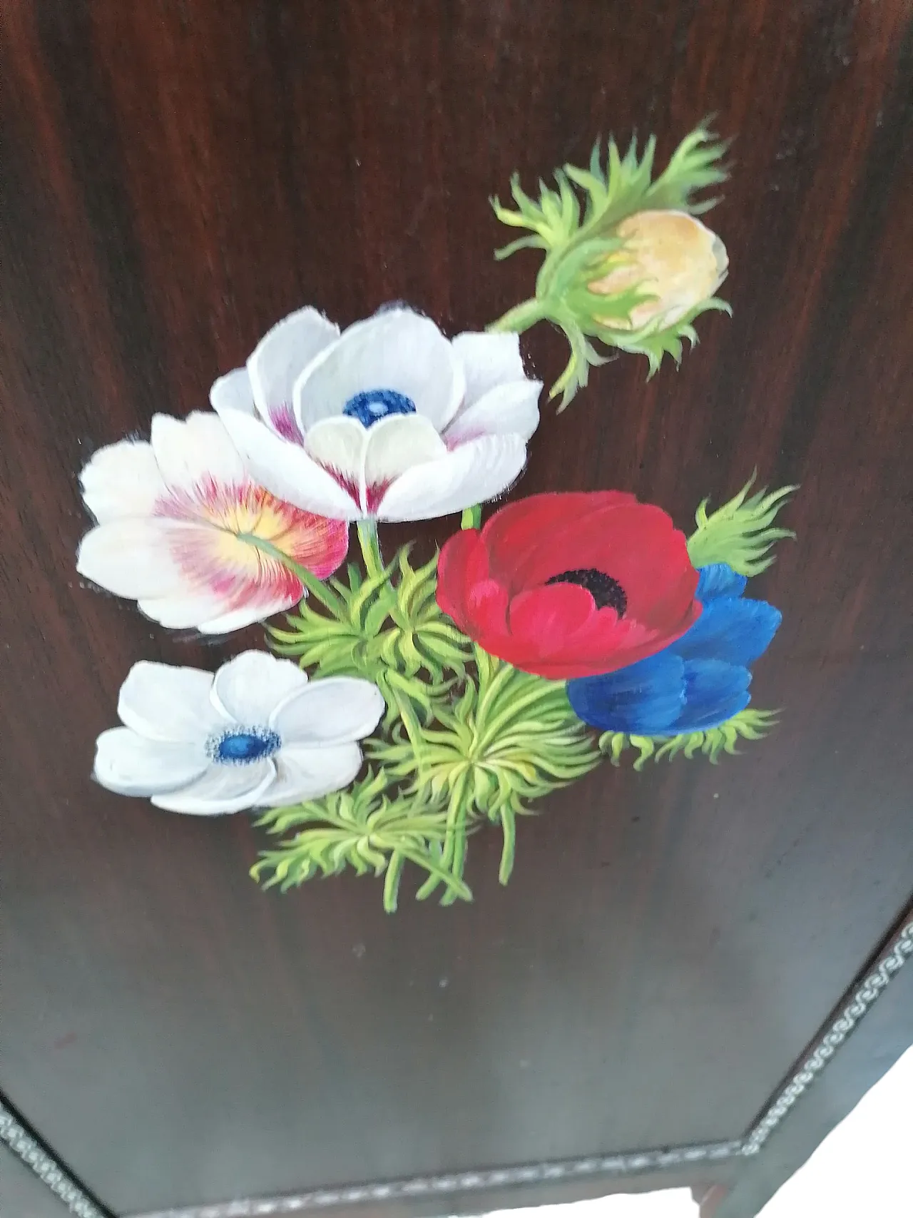 Credenza con Decori Dipinti a Mano, anni '50 2