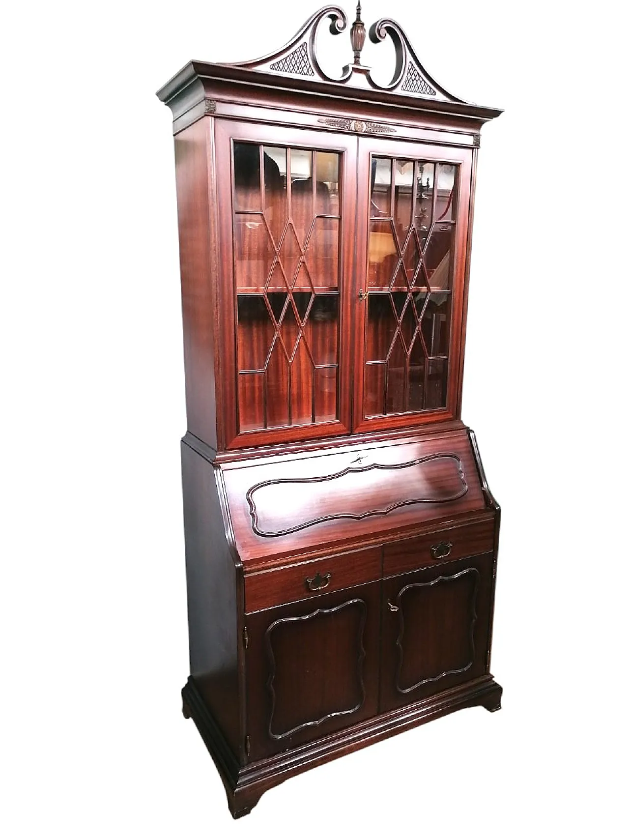 Vetrina Tremeau con secretaire Chippendale, anni '50 1