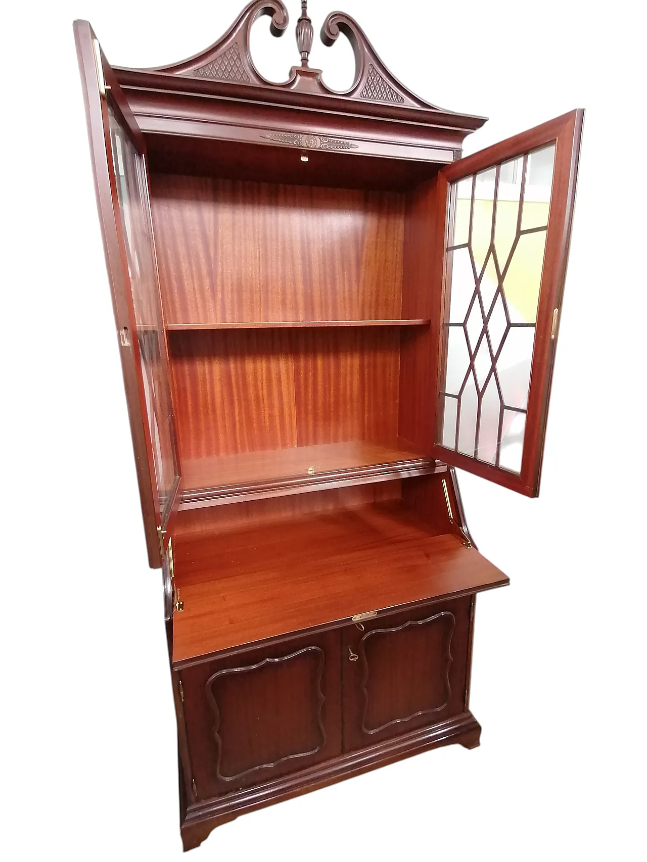 Vetrina Tremeau con secretaire Chippendale, anni '50 6