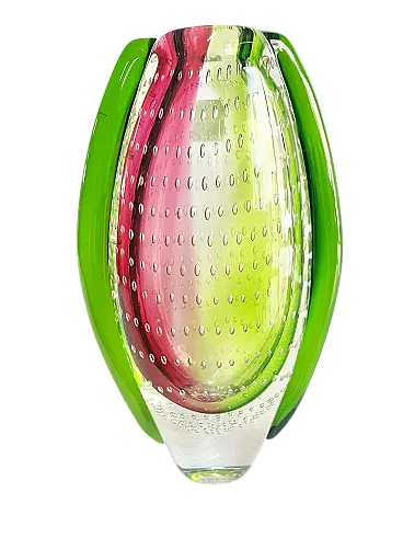 Rosenthal vaso in vetro di Murano bicolore, anni '80