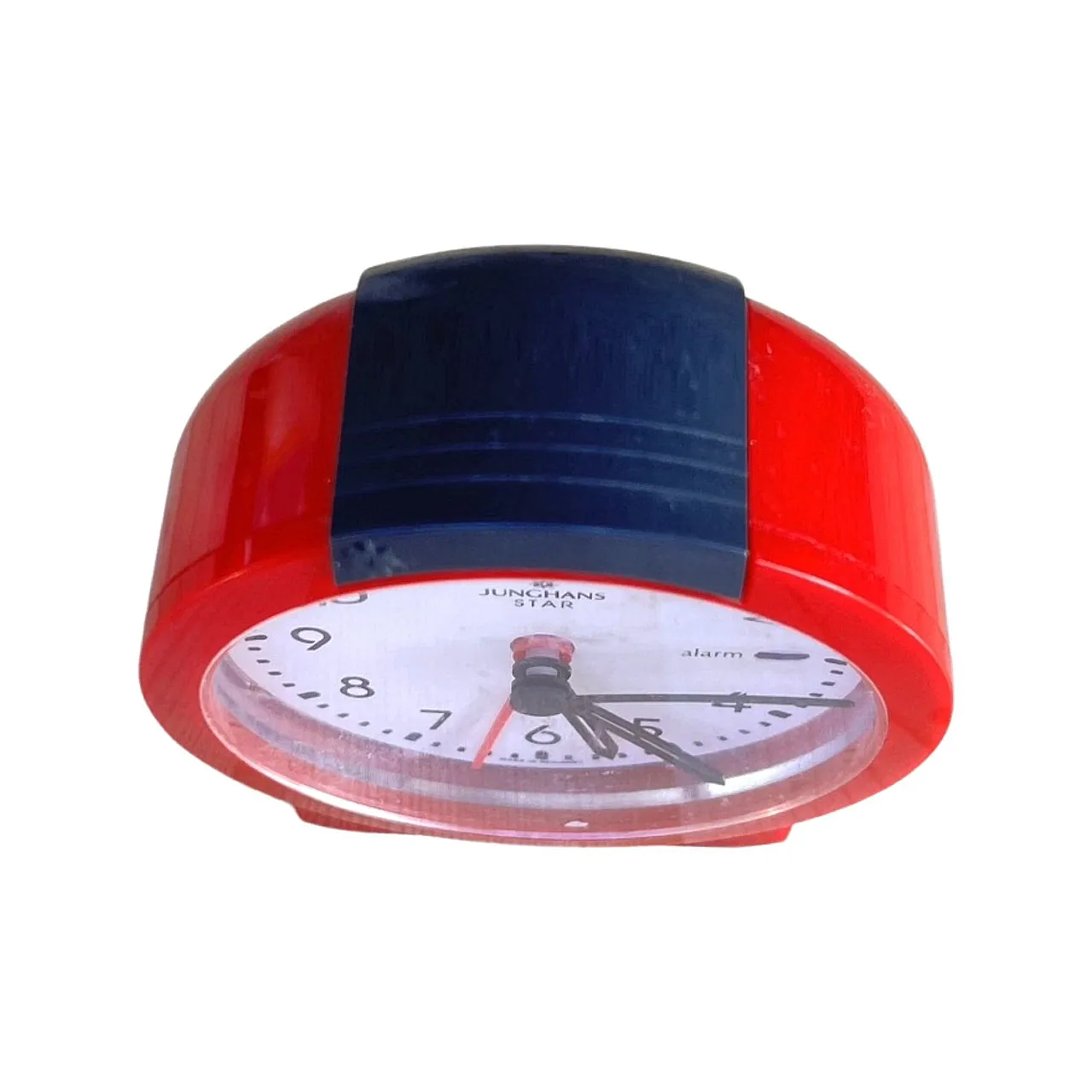 Red Junghans alarm clock, 1980s 2