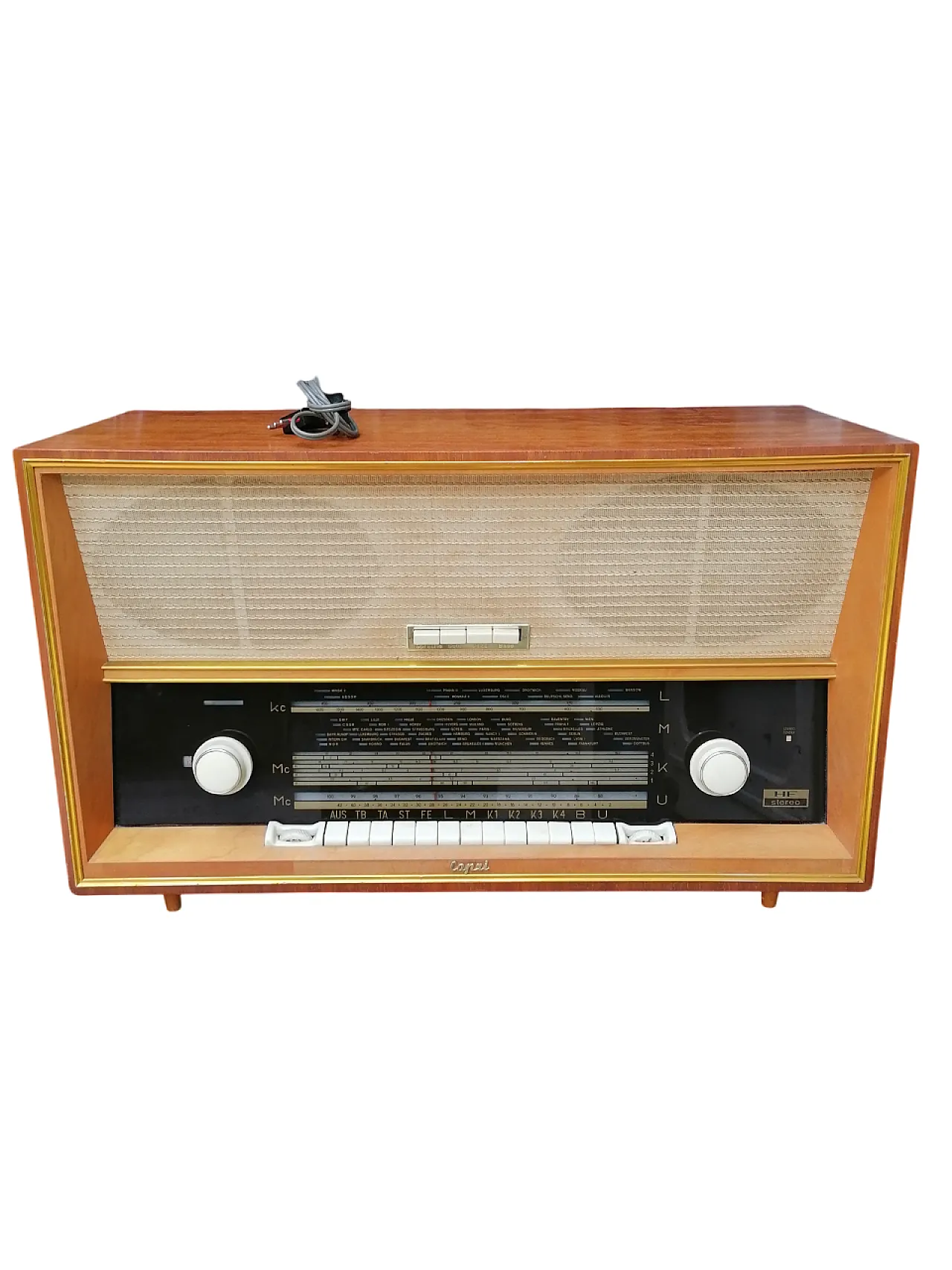 Vintage Capri Model Valve Radio, 1950s 1