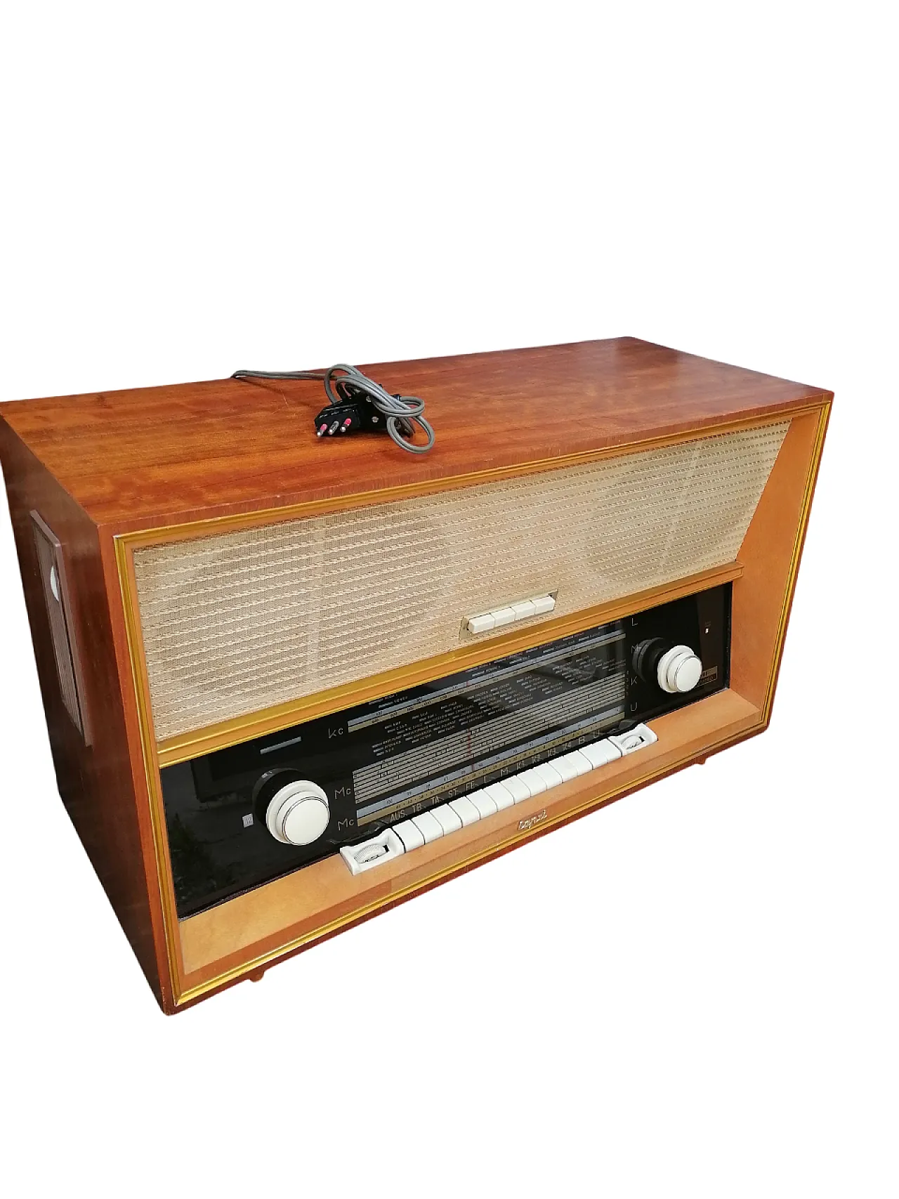 Vintage Capri Model Valve Radio, 1950s 3