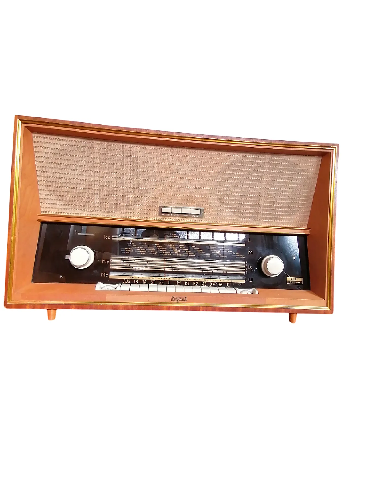 Vintage Capri Model Valve Radio, 1950s 7