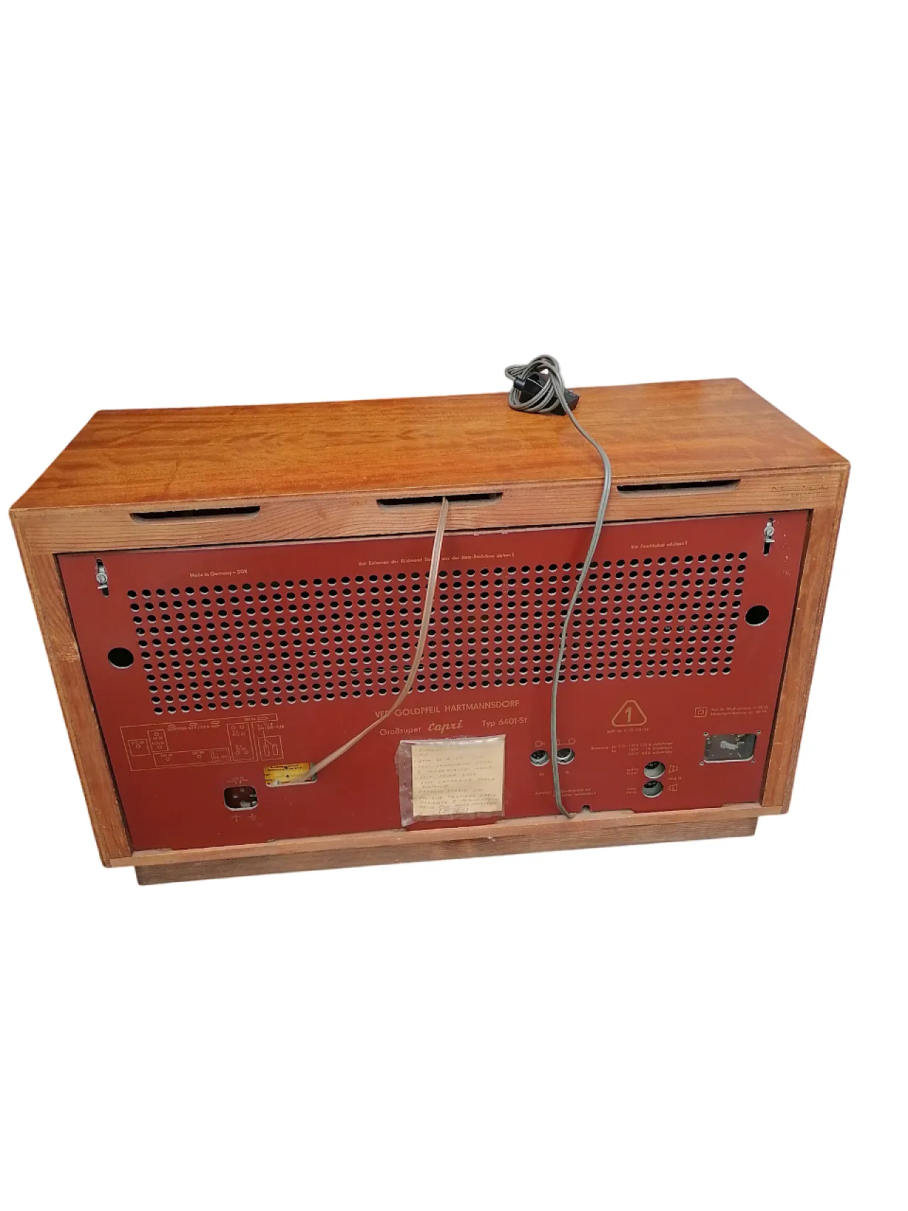 Vintage Capri Model Valve Radio, 1950s 8