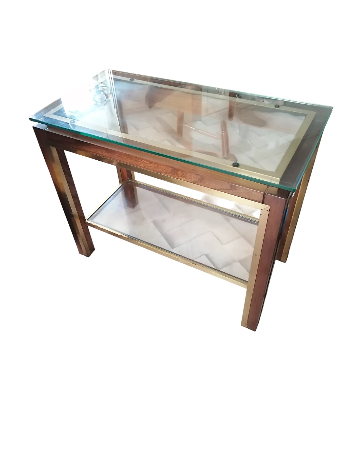 Coffee Table with Glass Shelves, 1960s 1