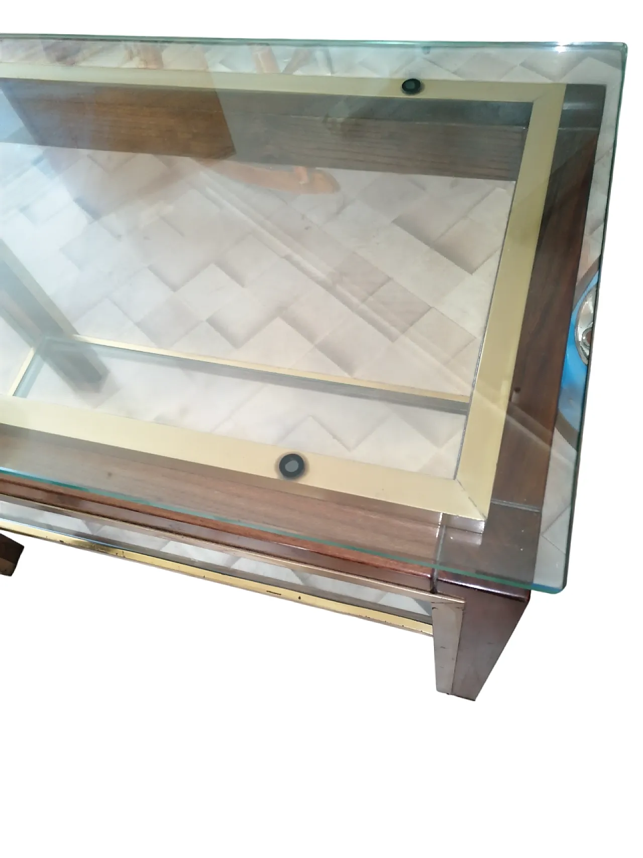 Coffee Table with Glass Shelves, 1960s 2