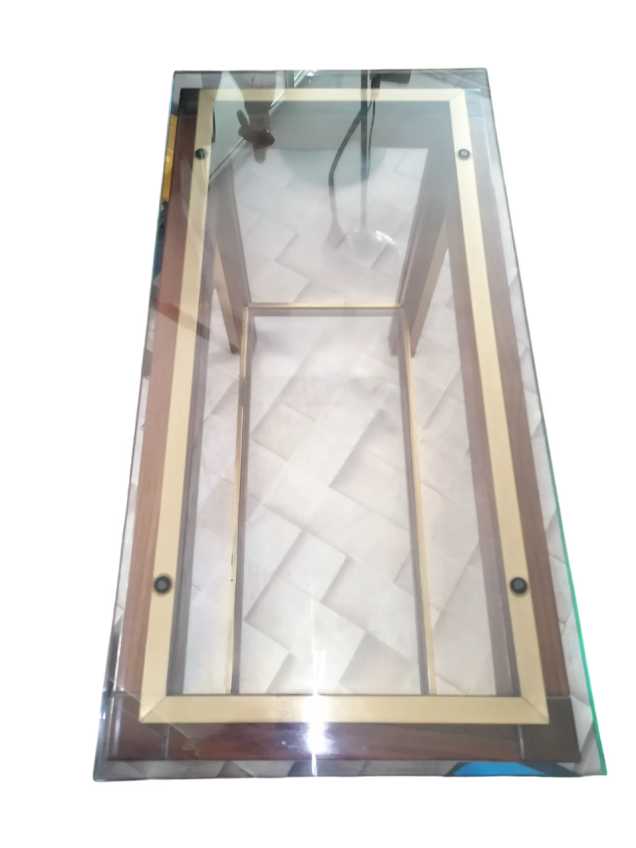 Coffee Table with Glass Shelves, 1960s 4