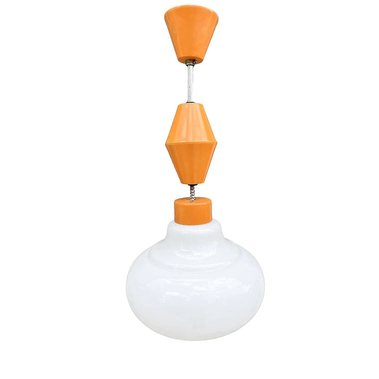 Hanging lamp, Kamenický Šenov, 1950s 4