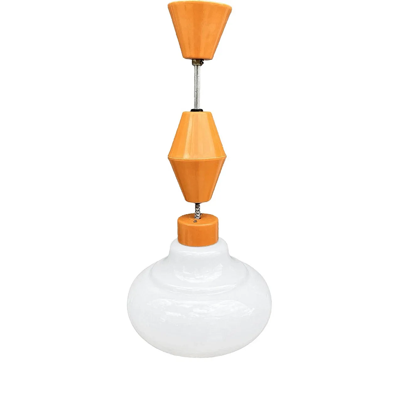 Hanging lamp, Kamenický Šenov, 1950s 6