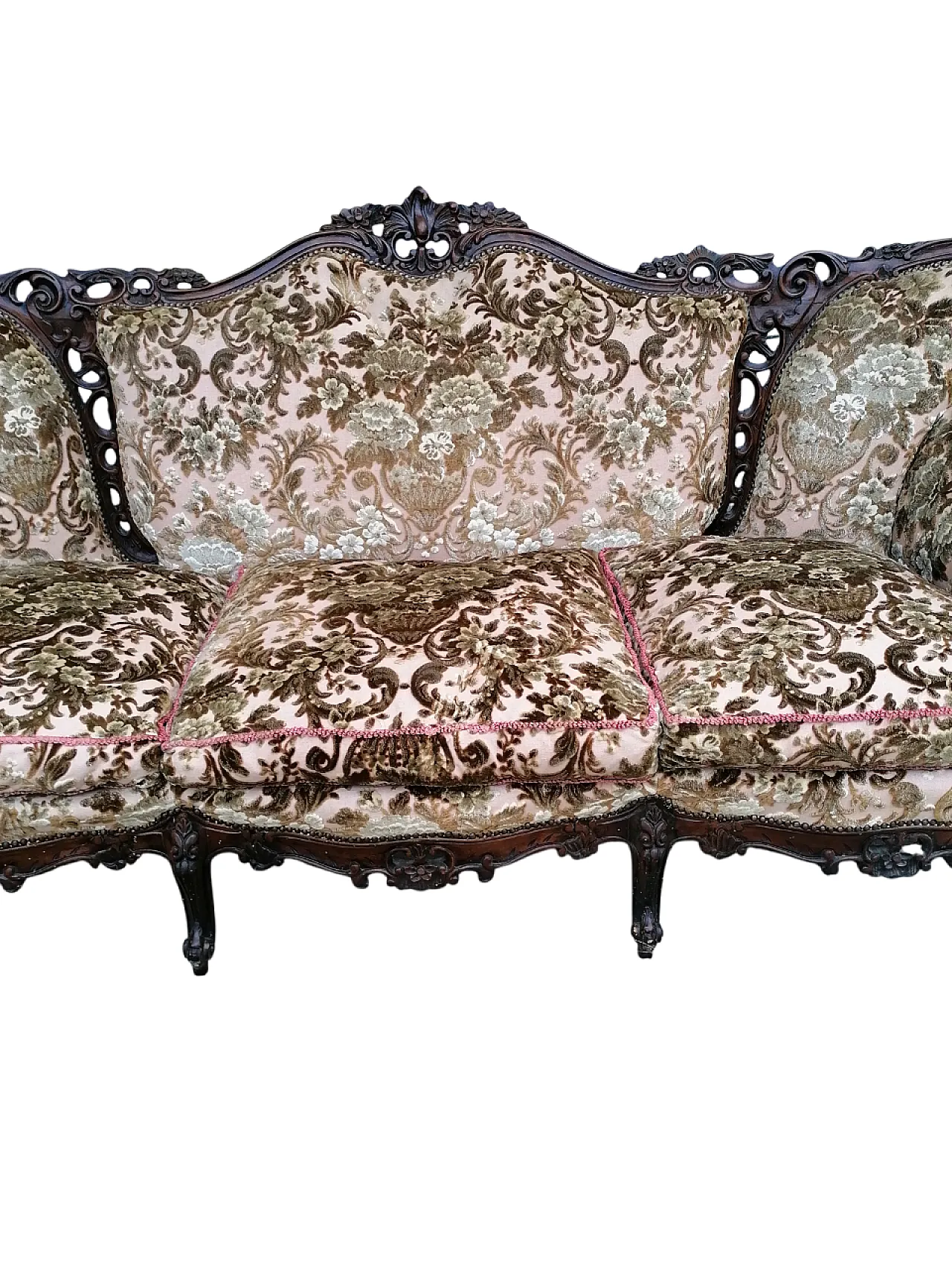 Divano e Poltrone in Stile Barocco Piemontese, anni '50 14