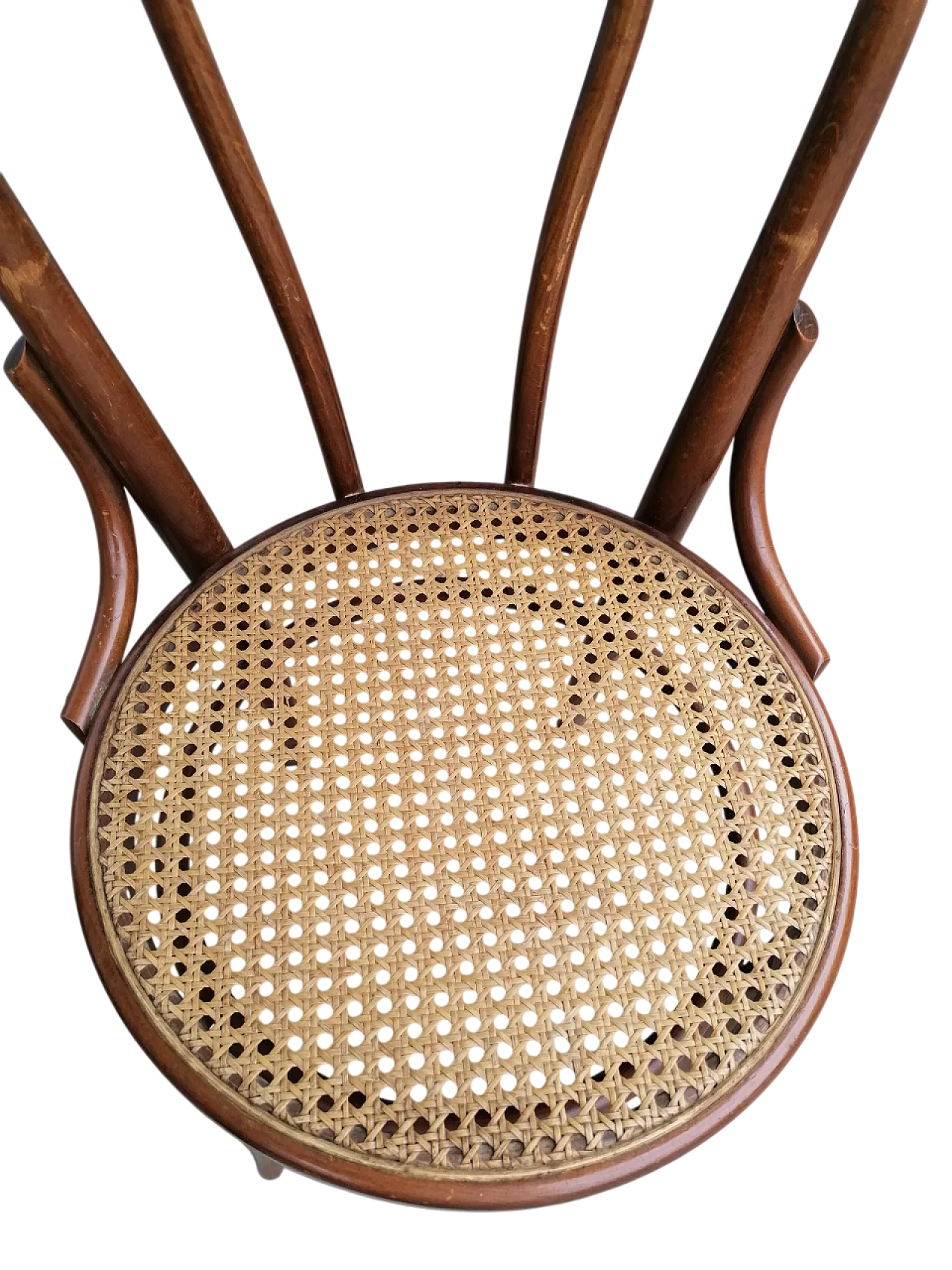 Coppia di sedie in paglia di Vienna di Thonet, anni '50 5