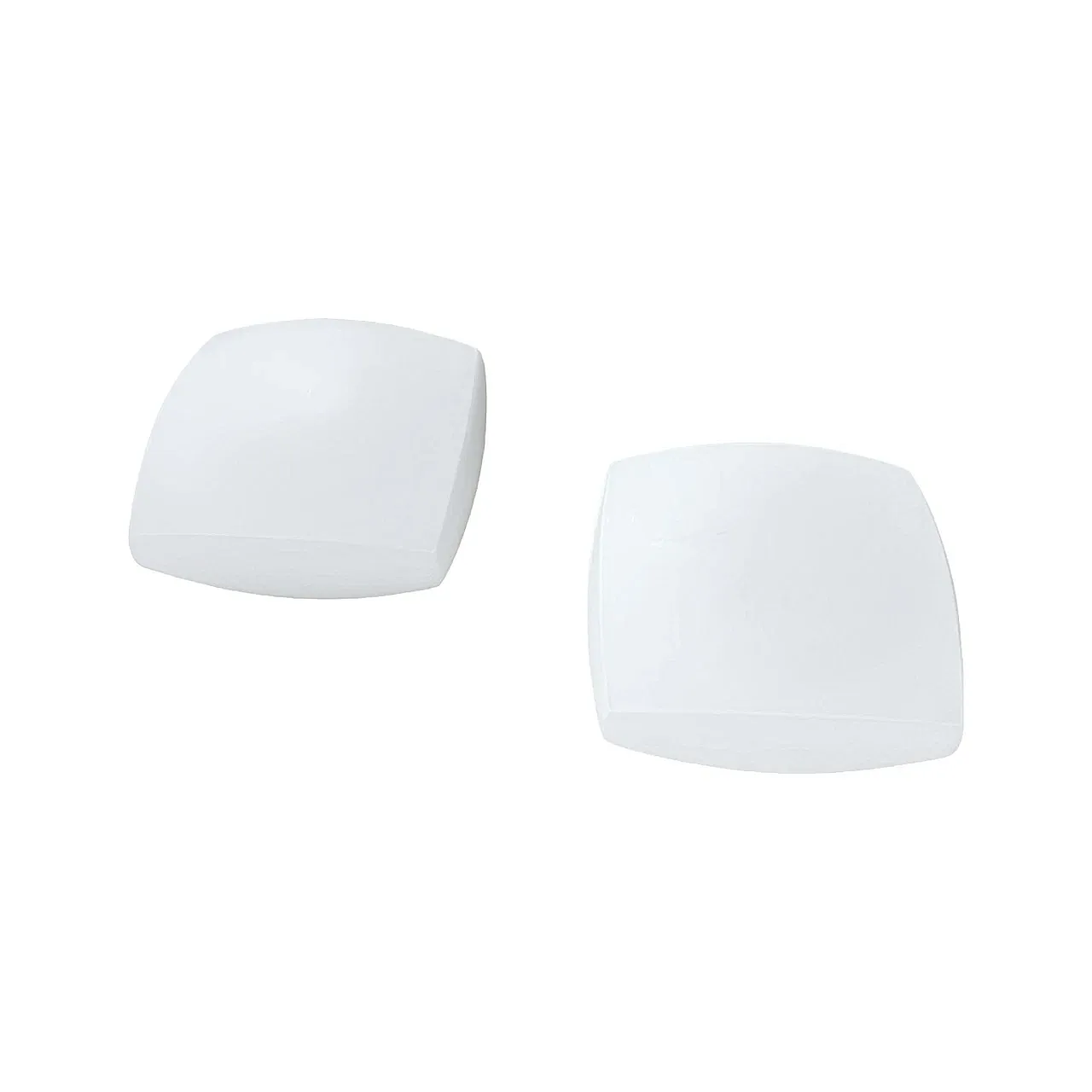 White glass ceiling lamp Kamenický Šenov, 1970s 3