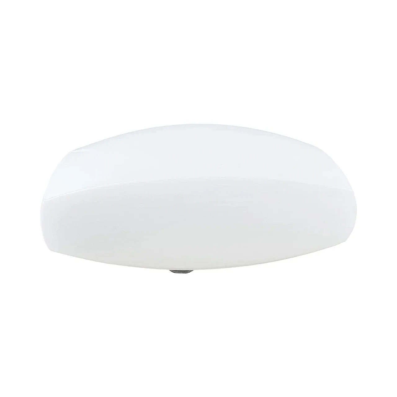 White glass ceiling lamp Kamenický Šenov, 1970s 5