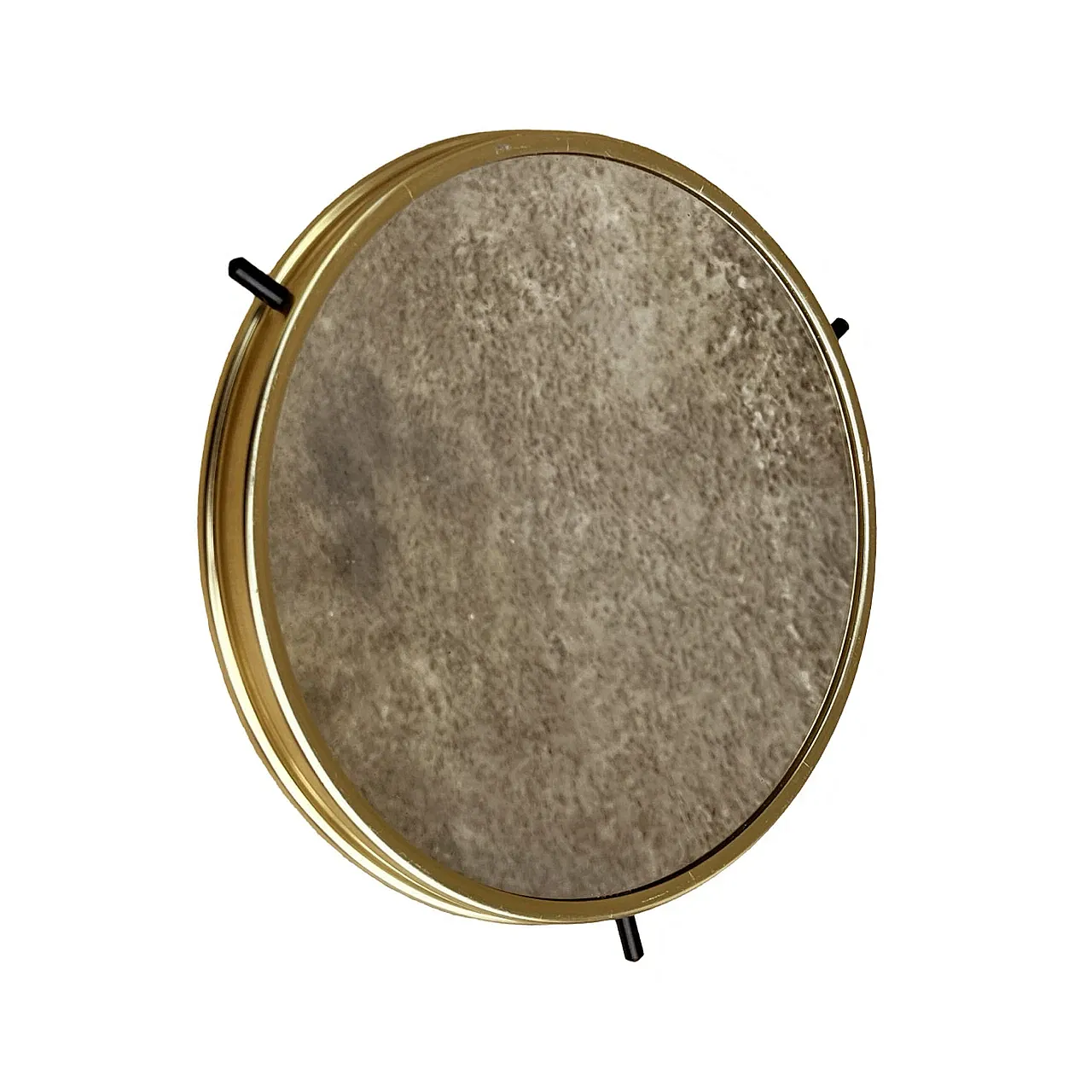 Vassoio rotante a specchio in stile Hollywood Regency, anni '60 2