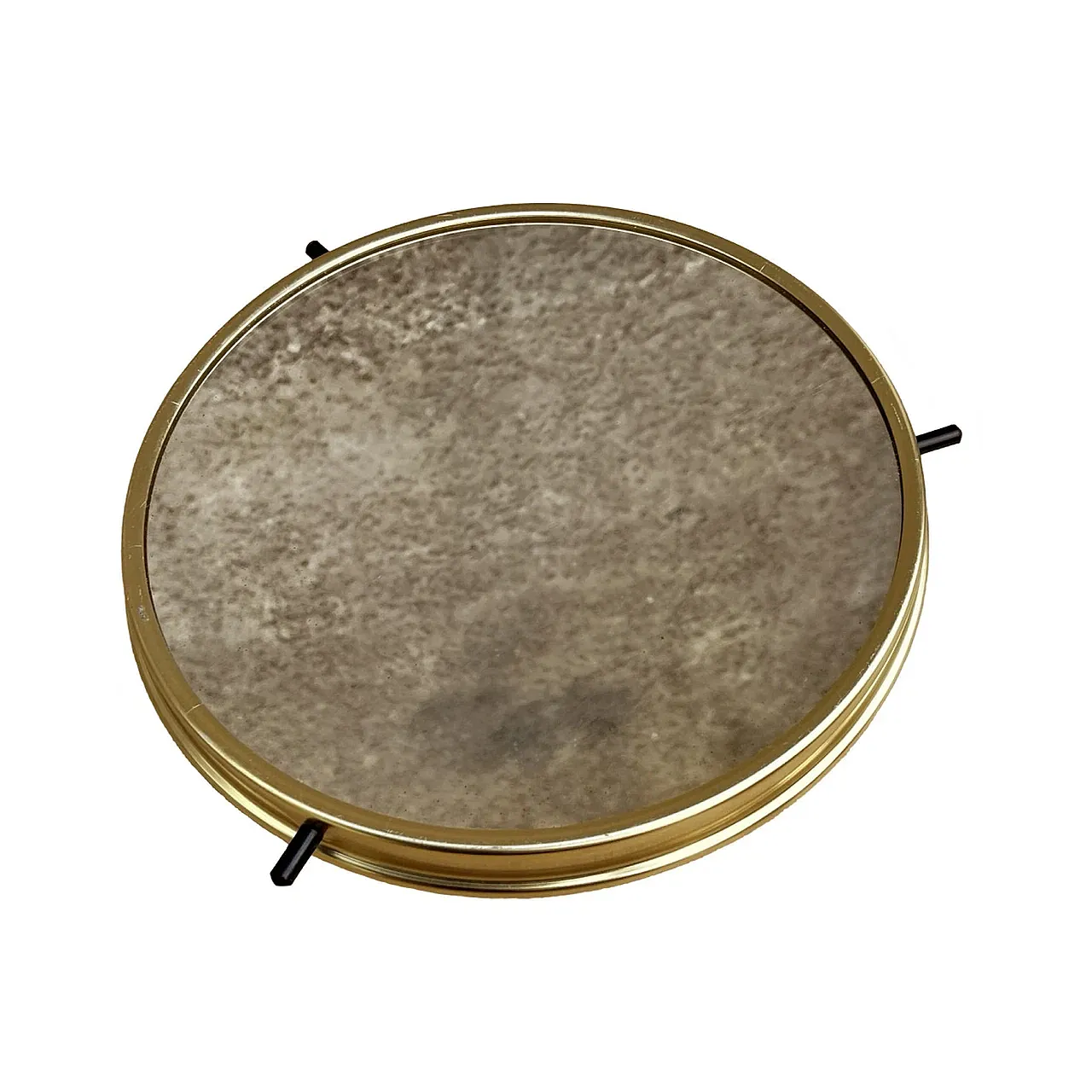 Vassoio rotante a specchio in stile Hollywood Regency, anni '60 3