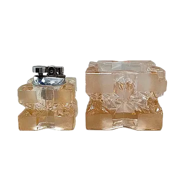 Set da fumo di Antonio Imperatore in vetro di Murano, anni '70