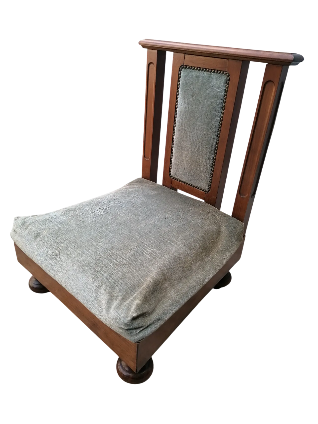 Inginocchiatoio antico in quercia, anni '50 4