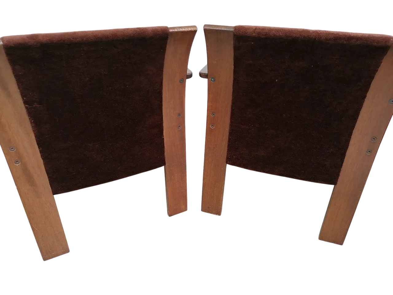 4 velvet chairs by Afra and Tobia Scarpa, 1970s 10