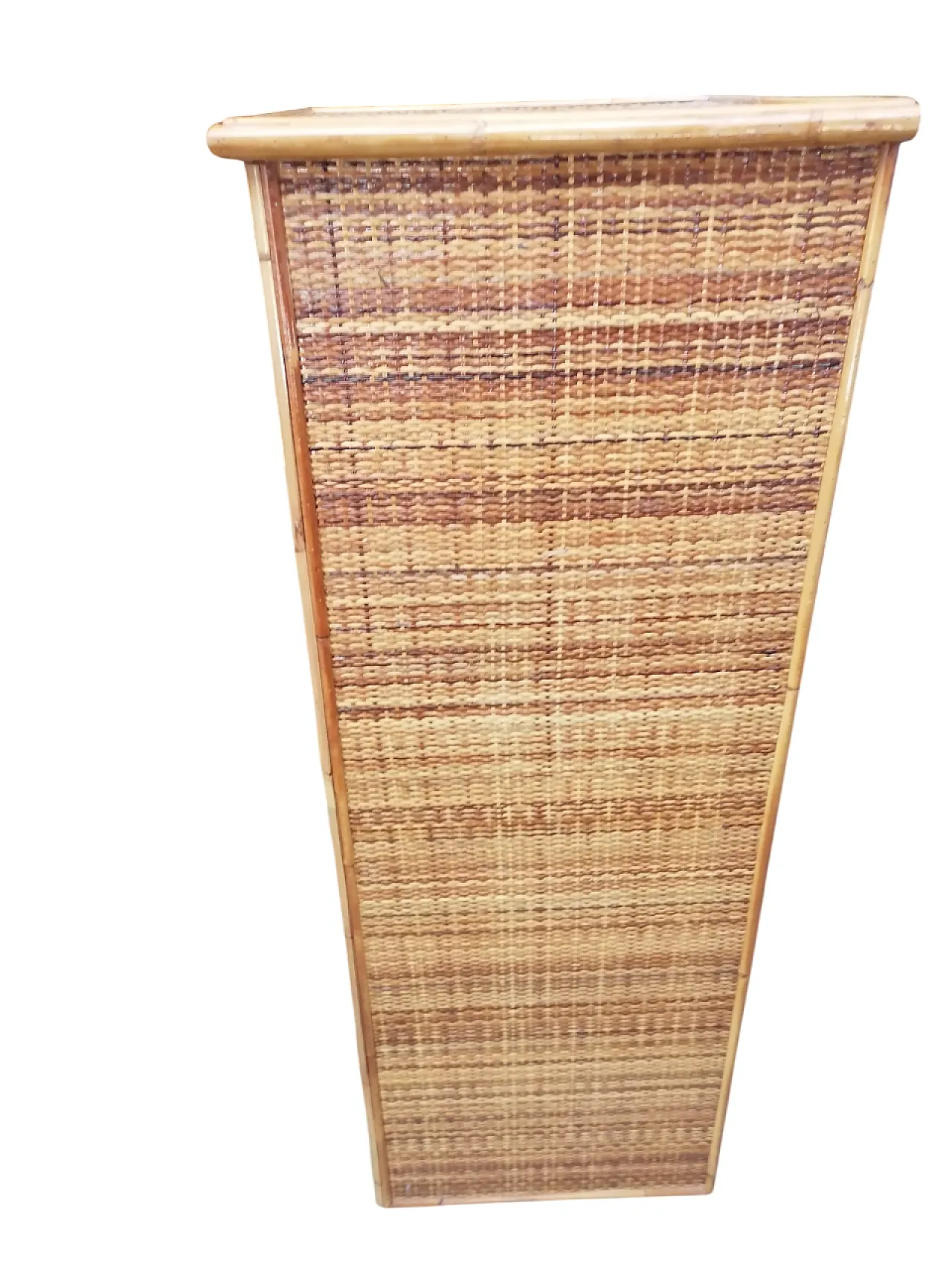 Cassettiera in canna, bambù e vimini, anni '70 10