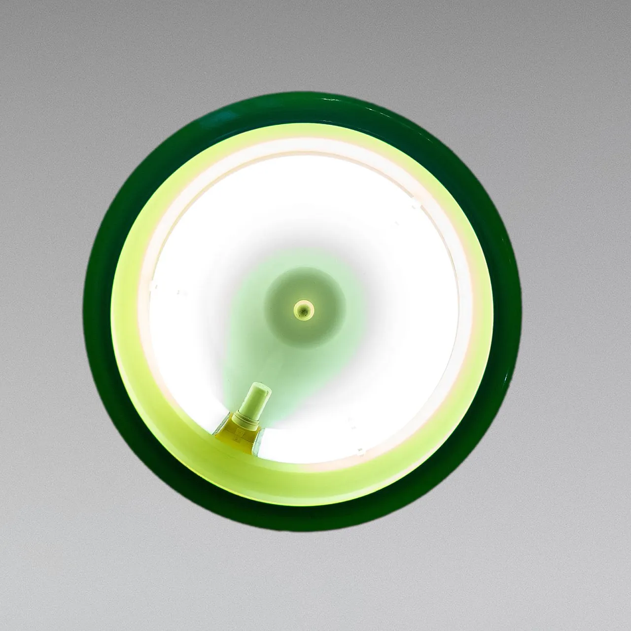 Lampadario da sala biliardo, color verde, anni '60 7