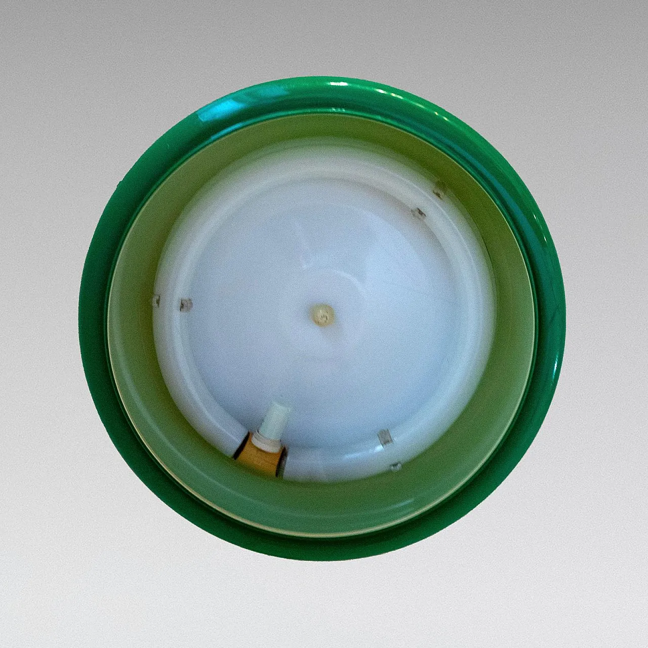 Lampadario da sala biliardo, color verde, anni '60 8