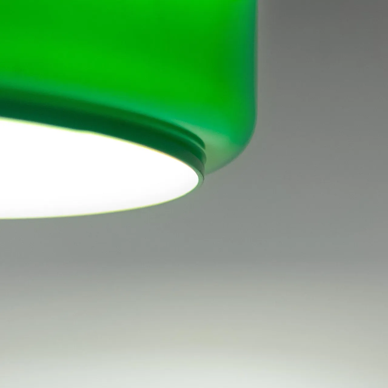 Lampadario da sala biliardo, color verde, anni '60 11