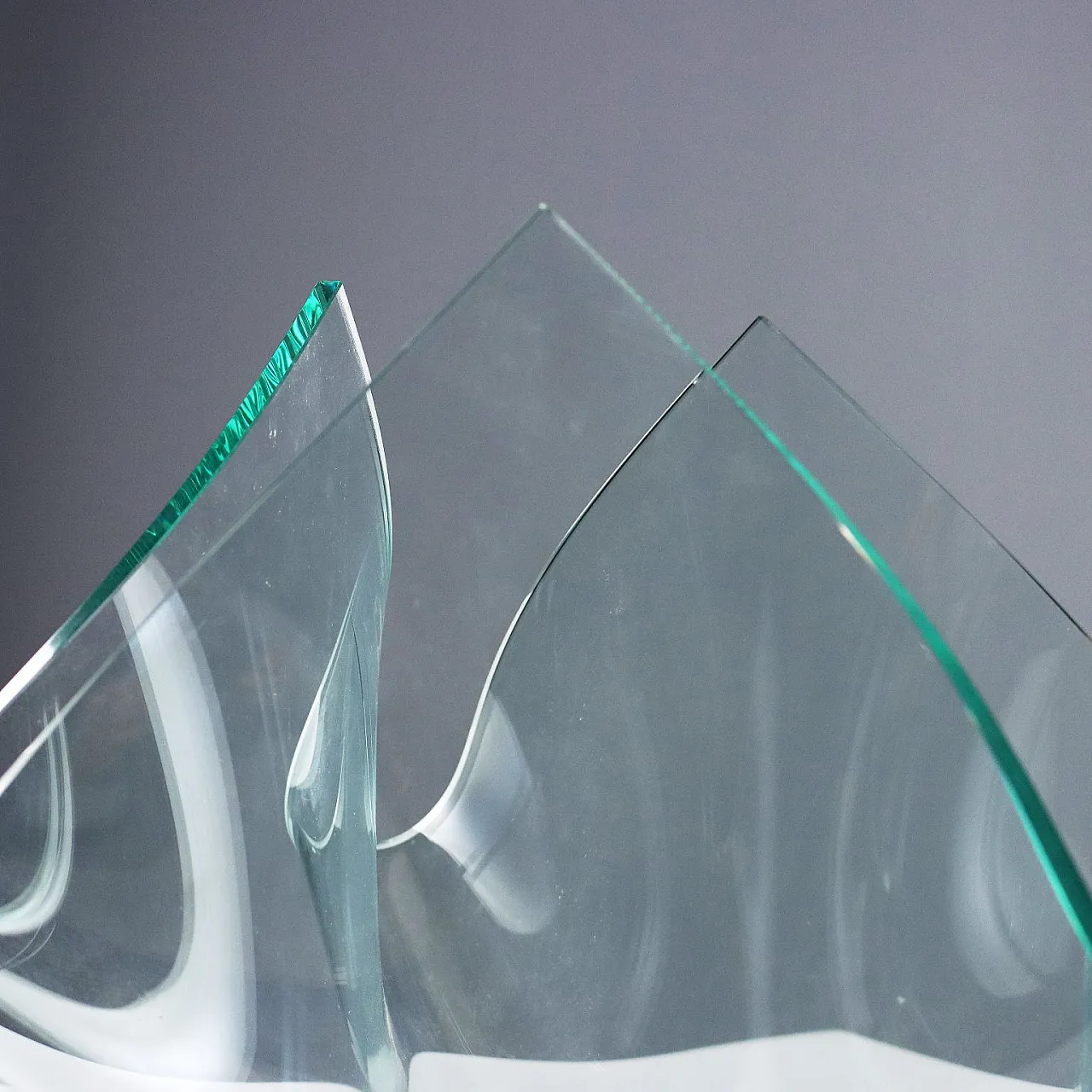 Cartoccio glass centerpiece vase Fontana Arte, 20th century 5