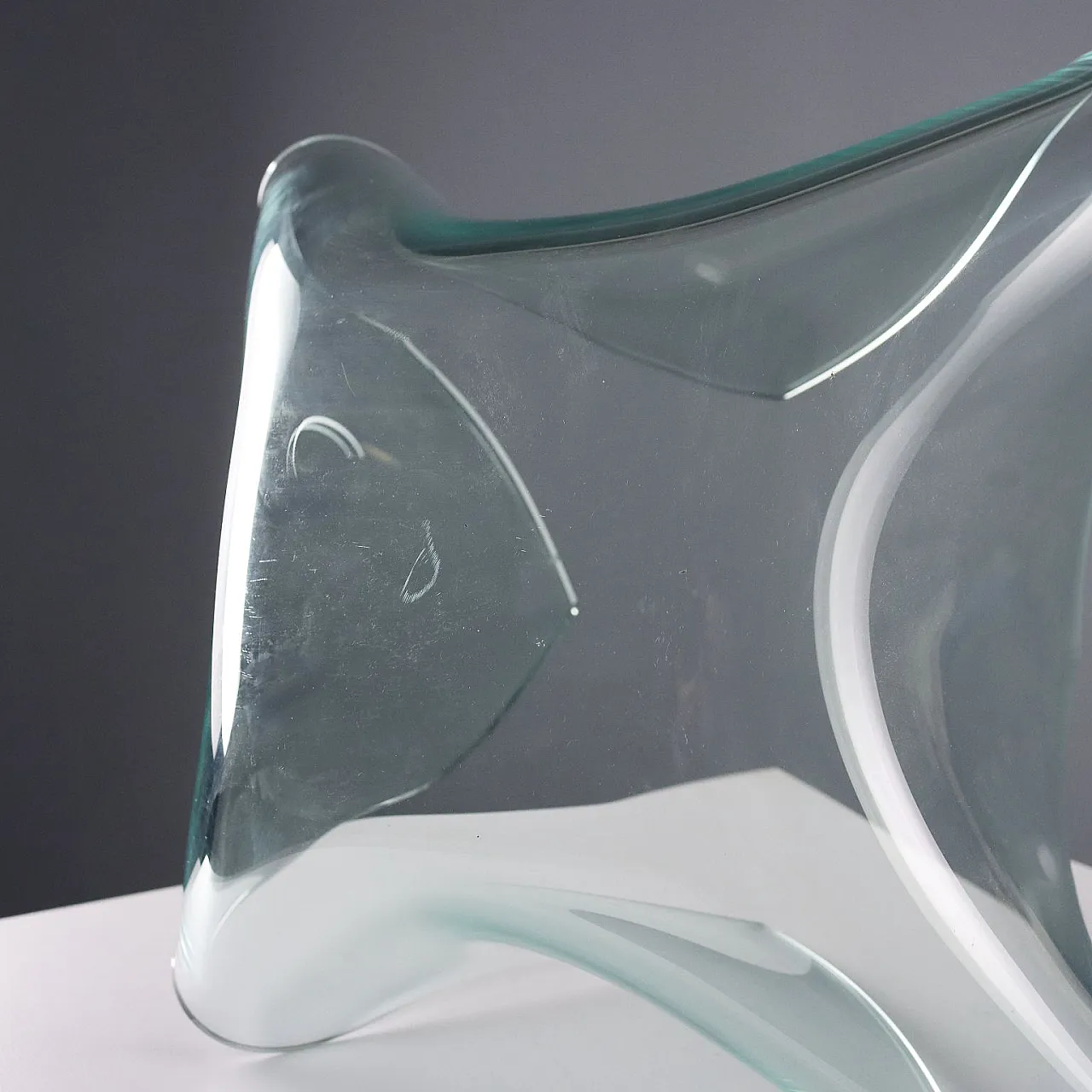 Cartoccio glass centerpiece vase Fontana Arte, 20th century 8