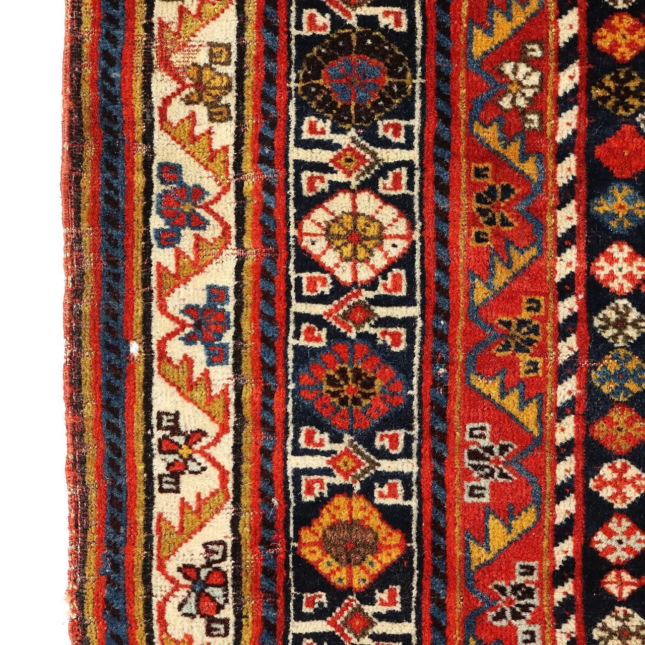 Tappeto Kaskay/Afshari in lana a nodi sottili, fine '900 7