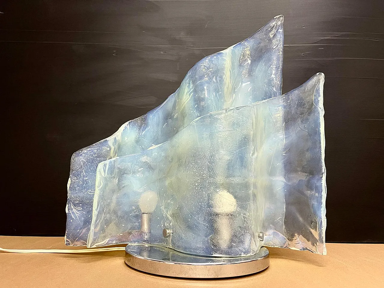 Lampada in vetro di Murano di Carlo Nason per Mazzega, anni '70 2