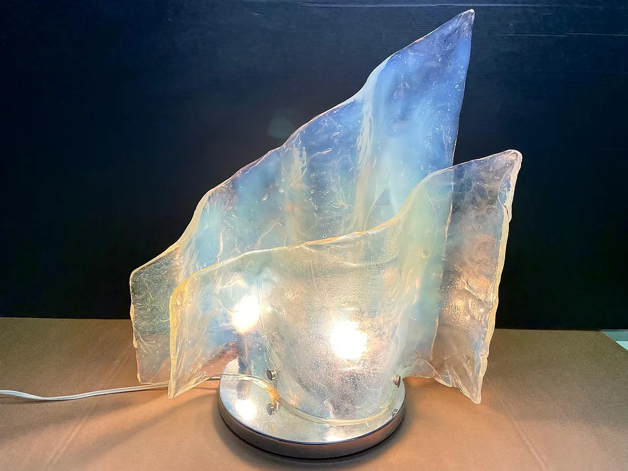 Lampada in vetro di Murano di Carlo Nason per Mazzega, anni '70 3