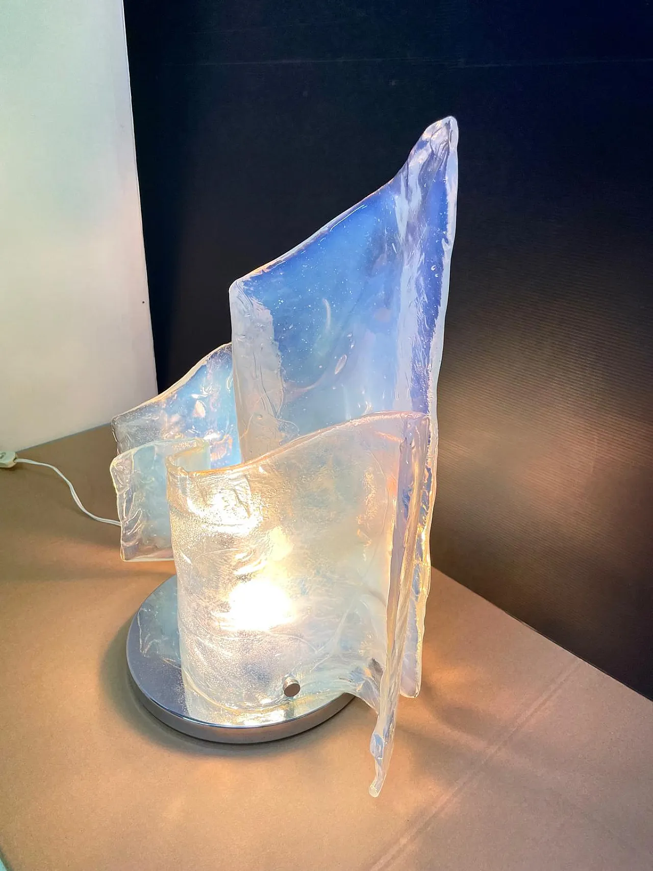 Lampada in vetro di Murano di Carlo Nason per Mazzega, anni '70 7