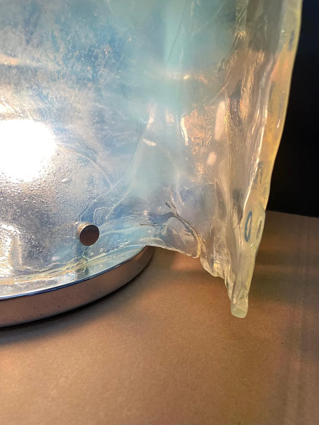 Lampada in vetro di Murano di Carlo Nason per Mazzega, anni '70 8