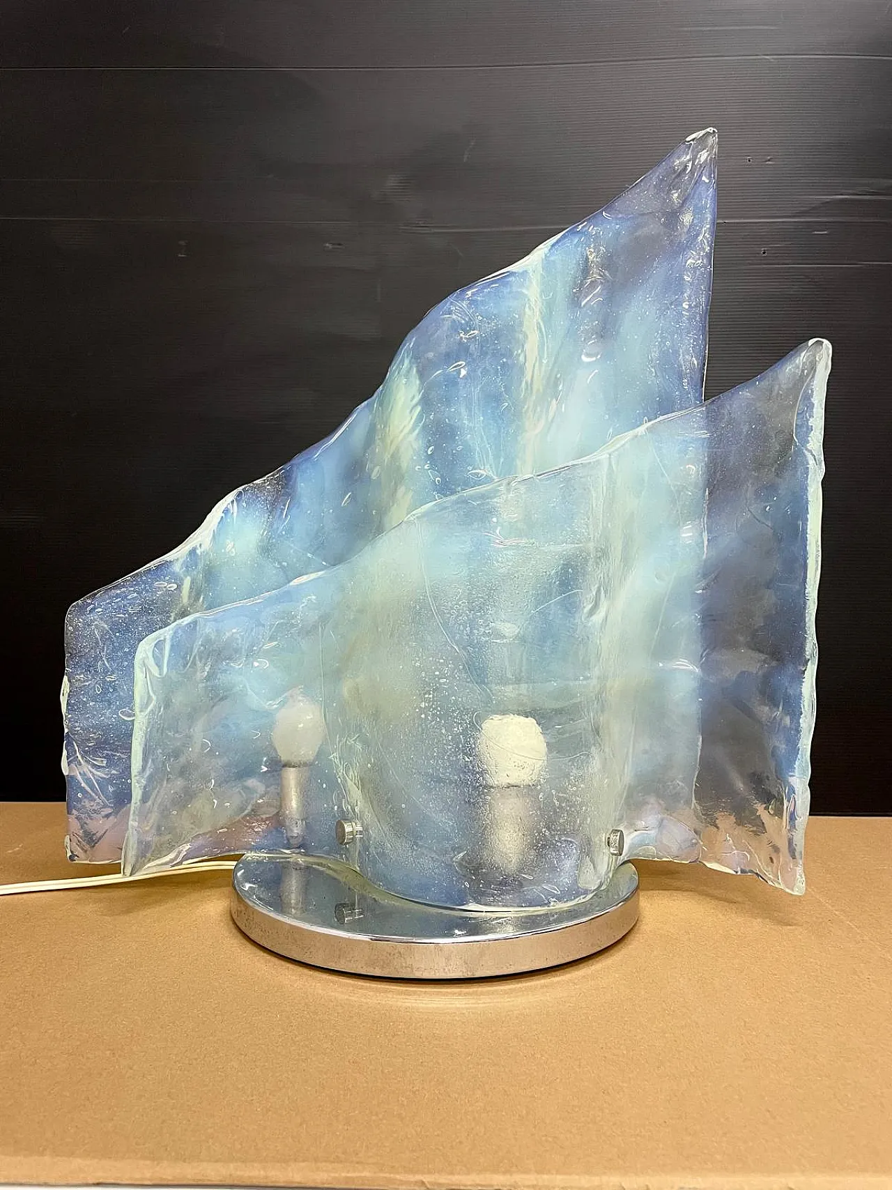 Lampada in vetro di Murano di Carlo Nason per Mazzega, anni '70 9