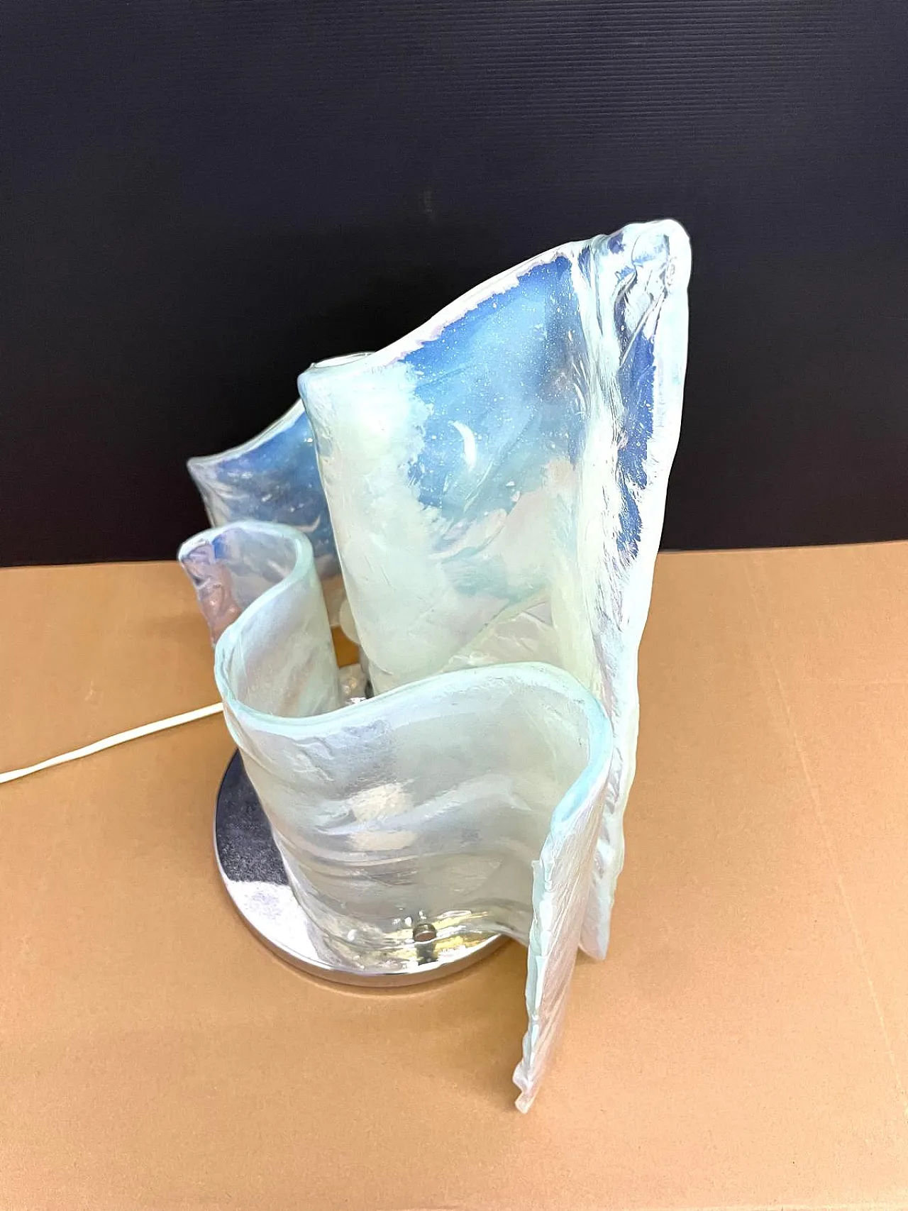 Lampada in vetro di Murano di Carlo Nason per Mazzega, anni '70 11