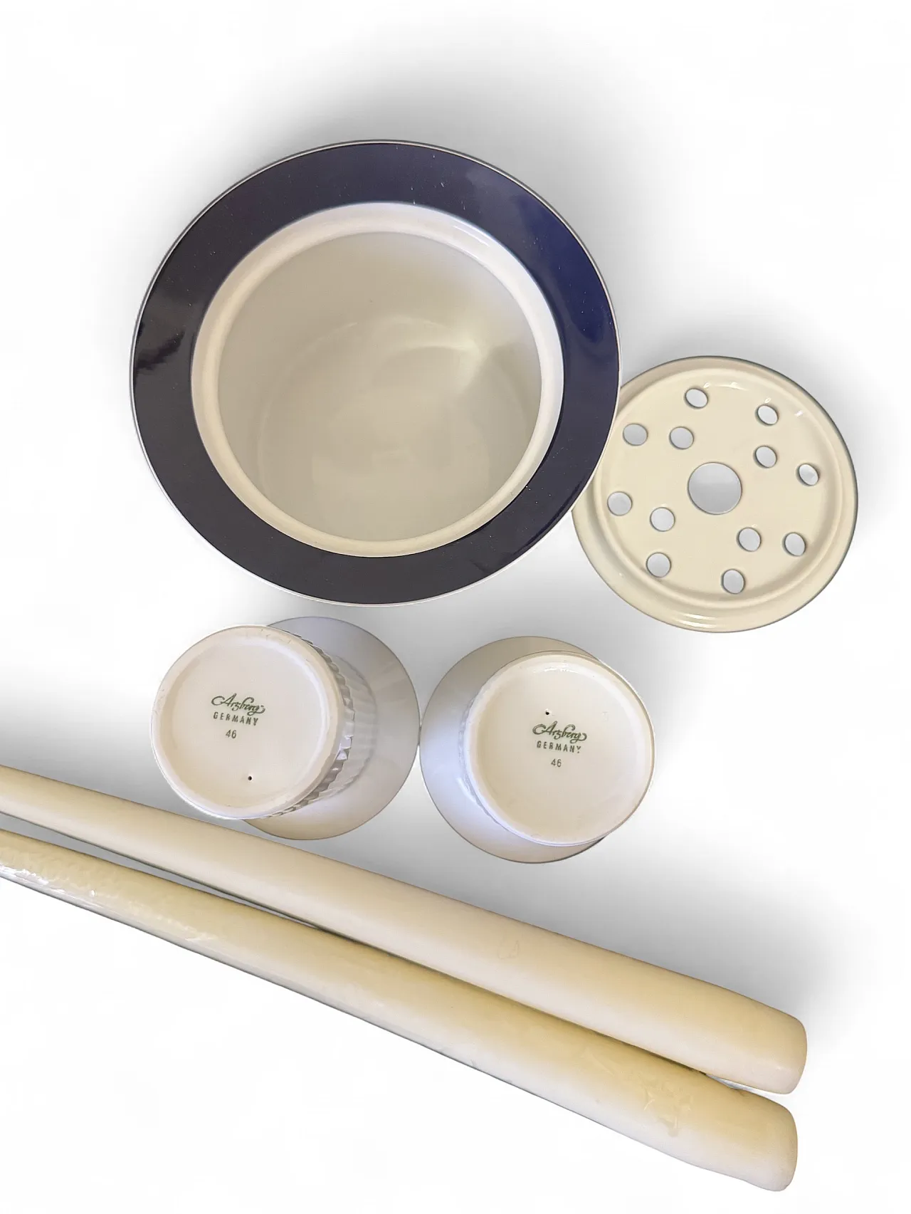 Arzberg candle holder and flower vase set, 1960s 4